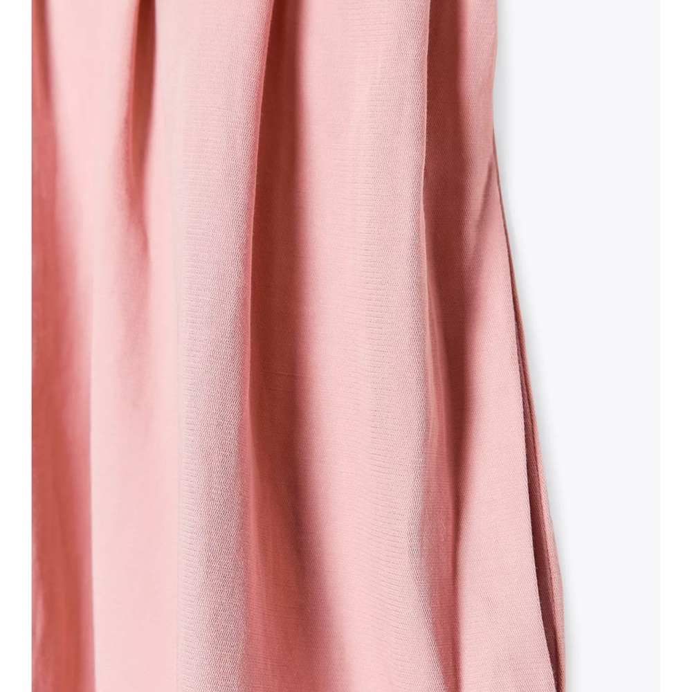 Zara Pink Sheath Pleated Midi Dress for Work - size M (NEW) - Picture 5 of 6